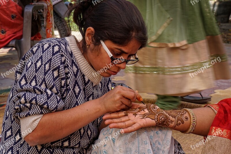 Henna Paint Decorate Human Religion