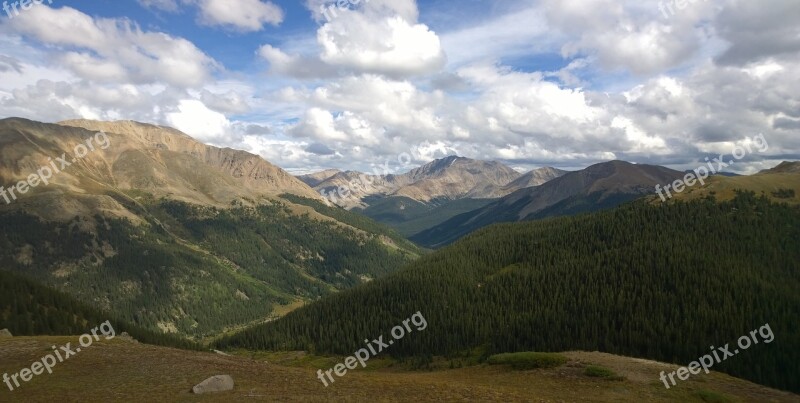 Rocky Mountains Panoramic Nature Mountain Landscape