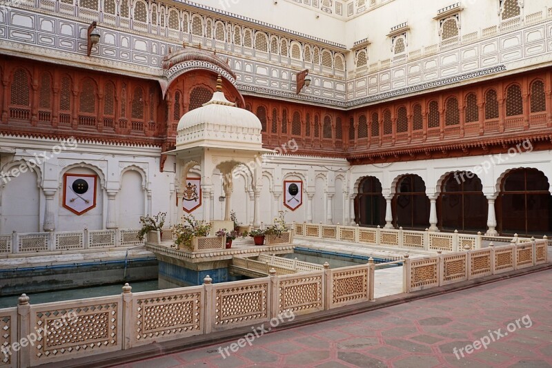 Bikaner India Architecture Palace Courtyard