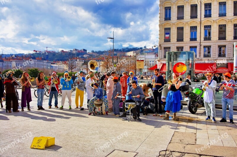 Lyon People City The Crowd Free Photos