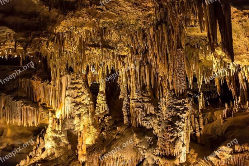 Cave Stalagmites Stalactite Geology Nature