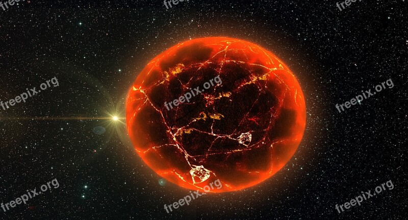 Fire Planet Astronomy Planet Outer Space Geographical Exploration