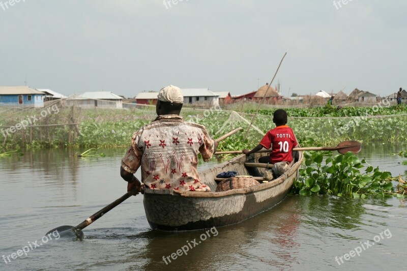 Waters Fisherman River Boat Benin