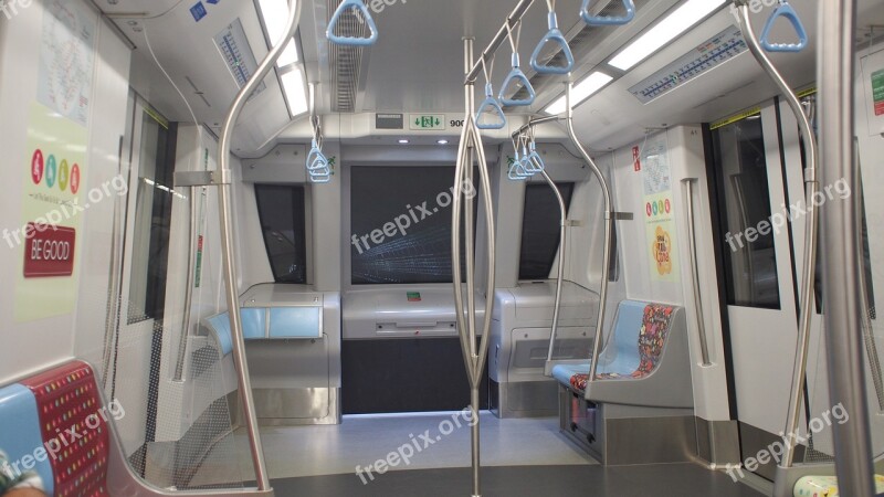 Indoors Modern Inside Metro Train Interior