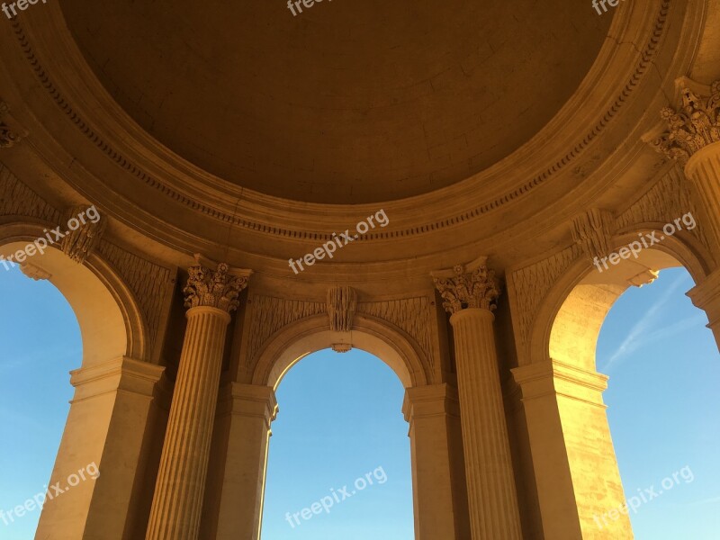 Building Tourism Column Sun Sky