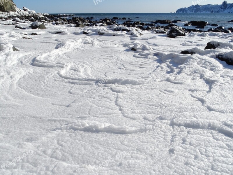 Sea Beach Bay Sea Foam Winter