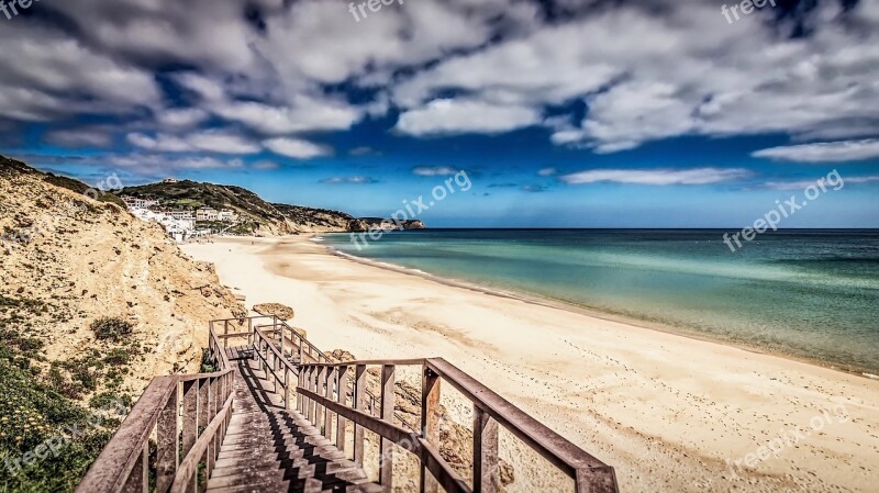 Beach Faded Water Sea Nature