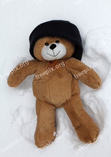 Snow Angel Teddy Toy Winter Bear