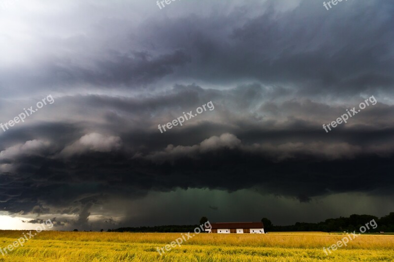 Super Cell Shelf Cloud Squall Line Storm Front Monster