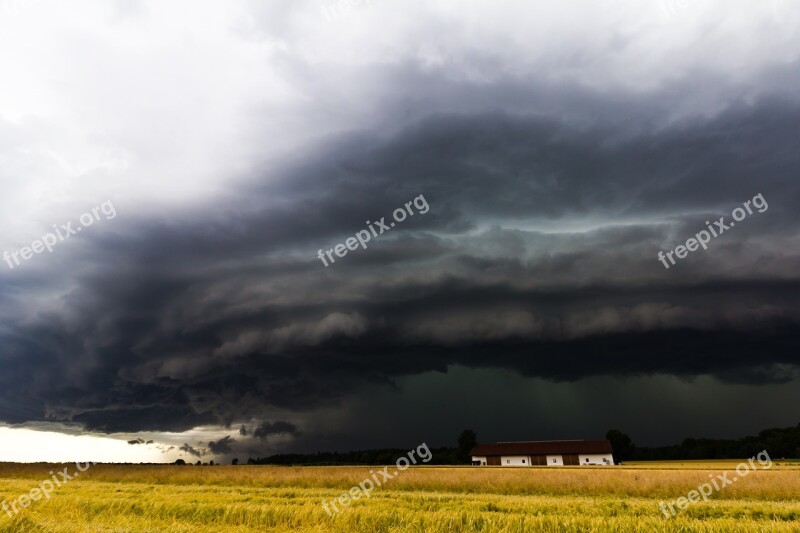 Super Cell Shelf Cloud Squall Line Storm Front Monster