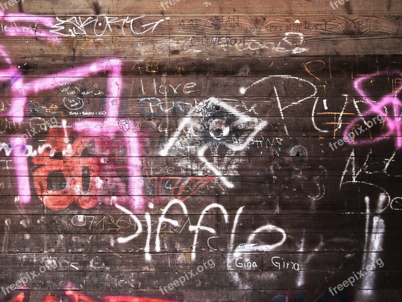 Wood Boards Profile Wood Wooden Wall Graffiti