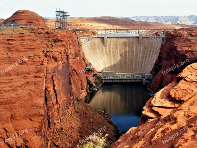 Architecture Dam Usa Canyon Sandstone