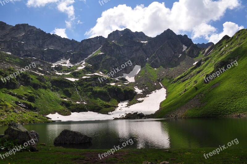 Abkhazia Lake Mountains Landscape Free Photos