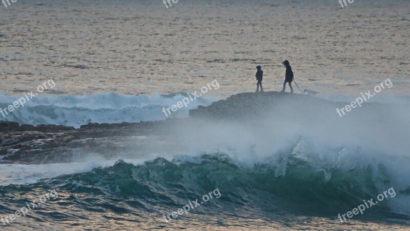 Atlantic Ocean Rocky Coast High Tide Sand'olonne Free Photos