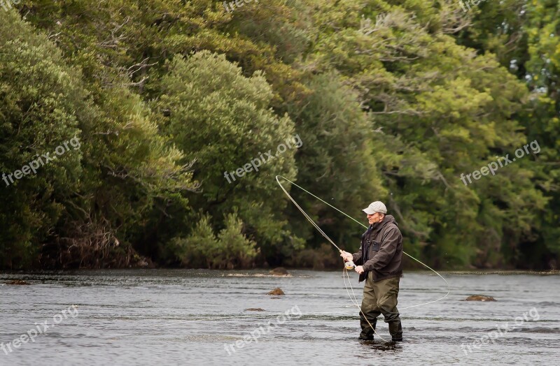 Fishing Rod Rod Fisherman Angler Water