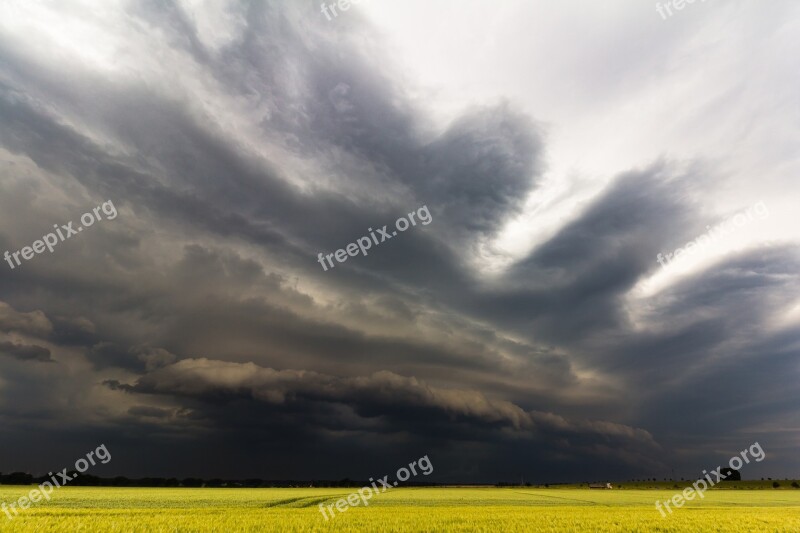 Shelf Cloud A Thunderstorm Cell Storm Front Squall Line Arcus