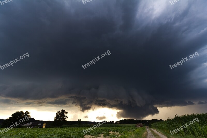 Super Cell Monster Hail Storm Wall Cloud Storm Front