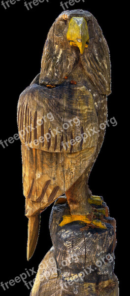 Adler Holzfigur Figure Wood Bird