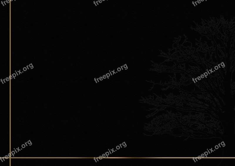 Trauerkarte Frame Background Gold Black