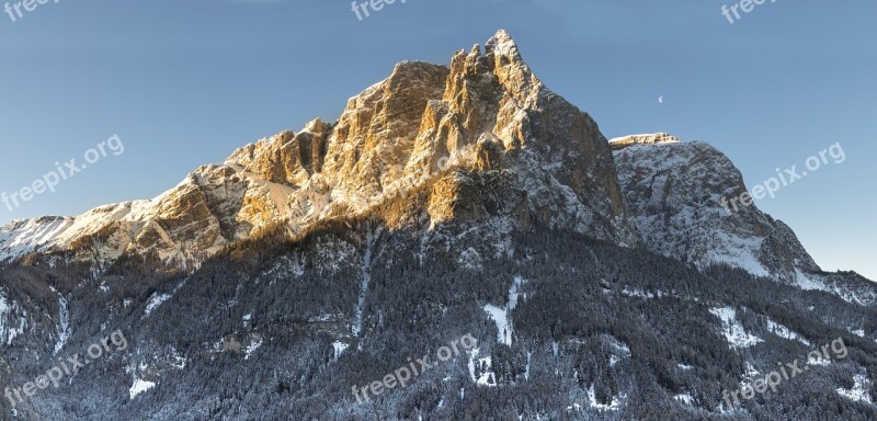 Schlern Santner Peak Mountain Rock Landscape