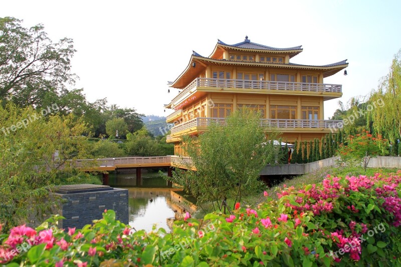 Building Pavilion Garden Pagoda House