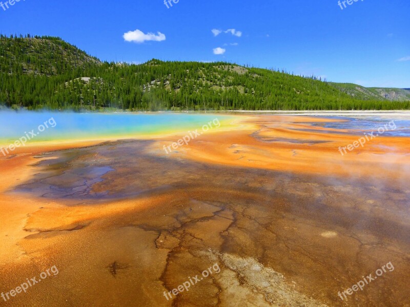 Nature Body Of Water Minerals Steam Hot