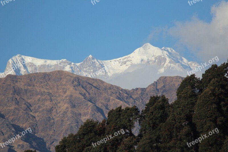 Mountain Panoramic Snow Travel Landscape