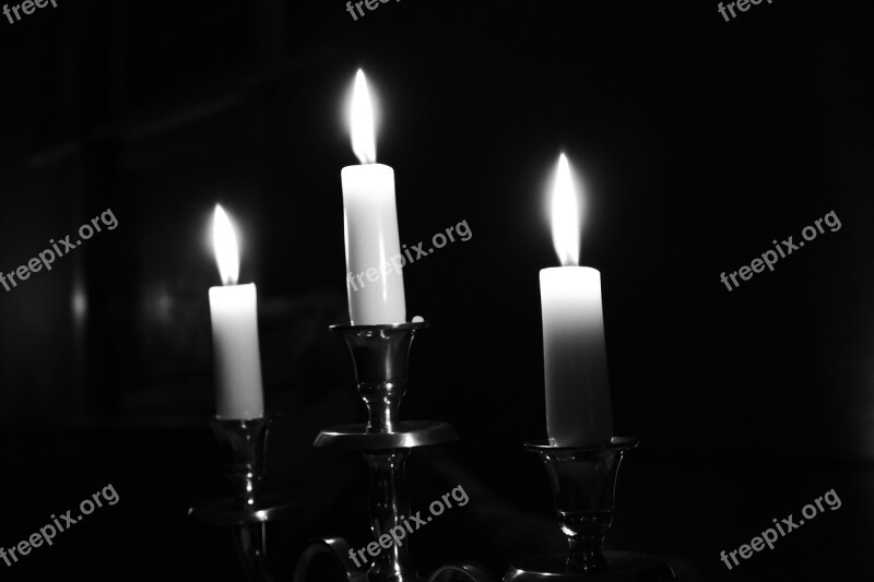 Candle Candlelight Flare-up Darkness Illuminated