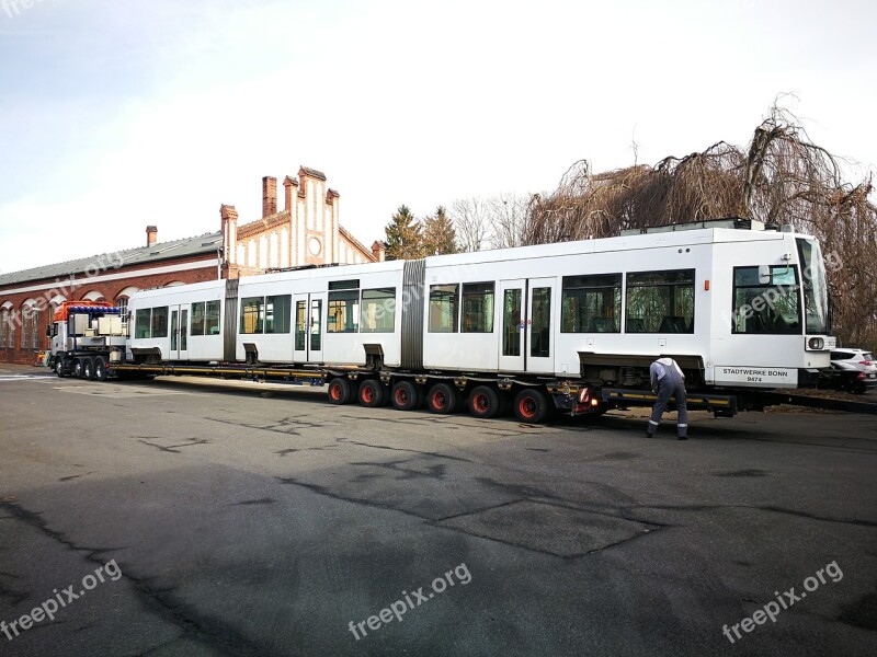 Tram Car öpnv Low-bed Trailer The Second Position Free Photos