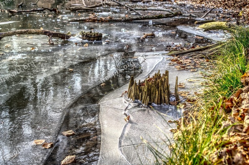 Frozen Lake Ice Ice Rink Cold