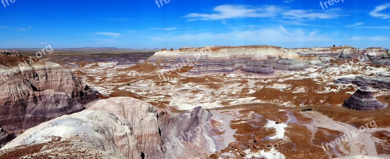 Usa Arizona Painted Desert Panoramic Landscape