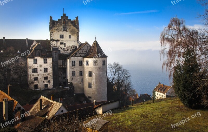 Meersburg Castle Historically Fortress Lake Constance