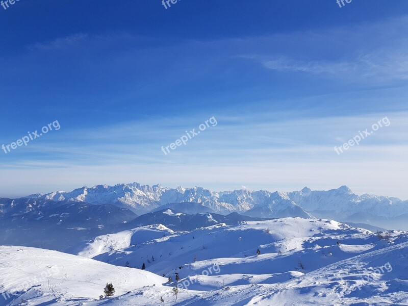 Snow Winter Cold Mountain Nature