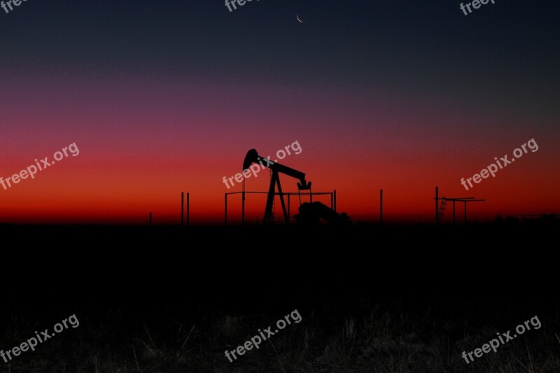 Industry Sunset Fossil Fuel Silhouette Resource