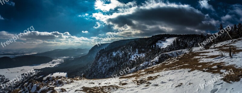 Nature Panorama-like Travel Landscape Snow