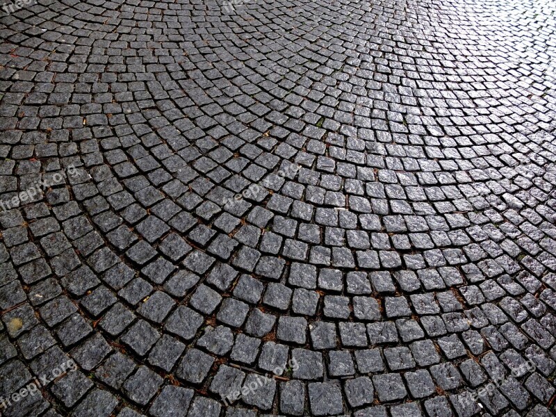 Cobblestones Road Paving Stones Pavement Historic Center