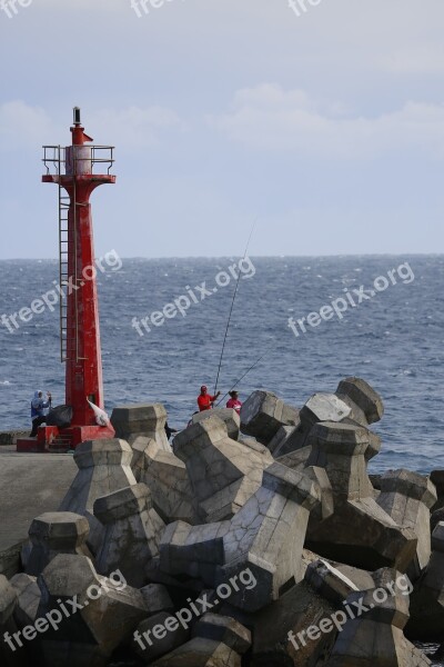 Tower Coast Water Landscape Sea