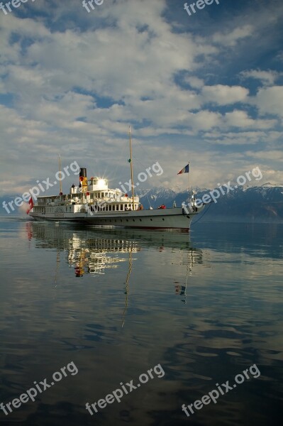 Geneva Lake Lausanne Switzerland Water