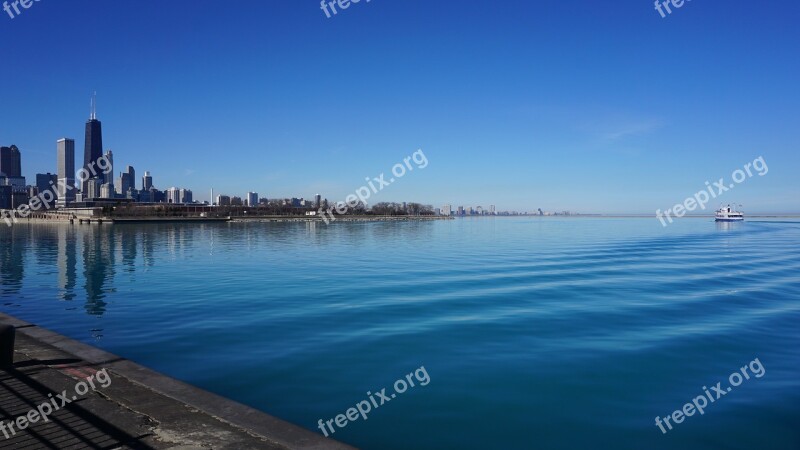 Michigan Lake Chicago Lake Illinois Blue