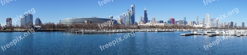 Chicago Skyline Architecture Illinois Urban