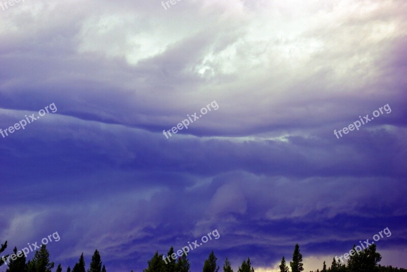 Dark Sky Over May Creek Storm Clouds Thunderstorm Sky