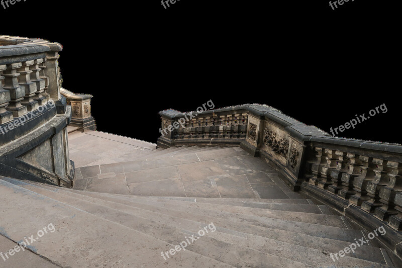 Stairs Baroque Gradually Isolated Transparent