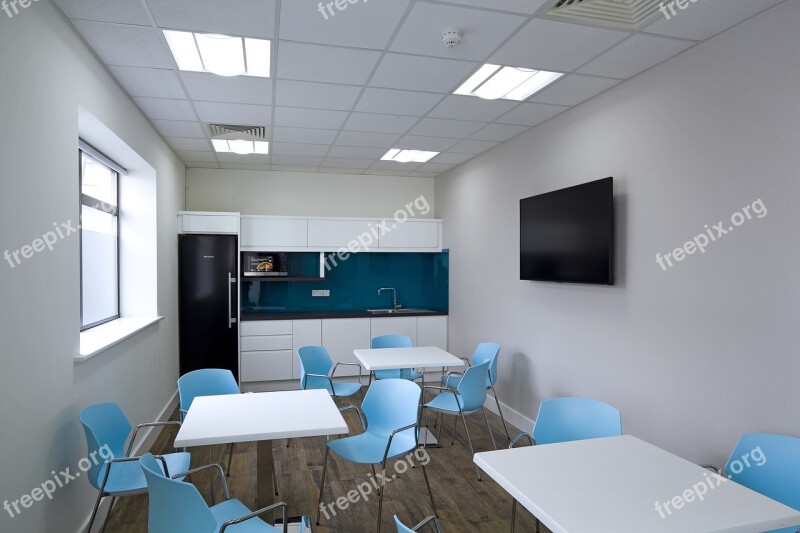 Canteen Blue Seating Kitchen Office