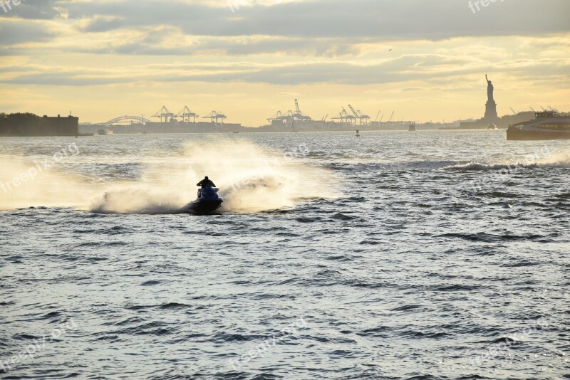 Statue Of Liberty America Jet Ski Liberty Landmark