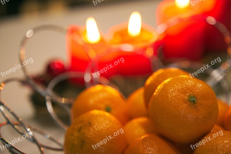 Christmas Candles Orange Clementine Heat