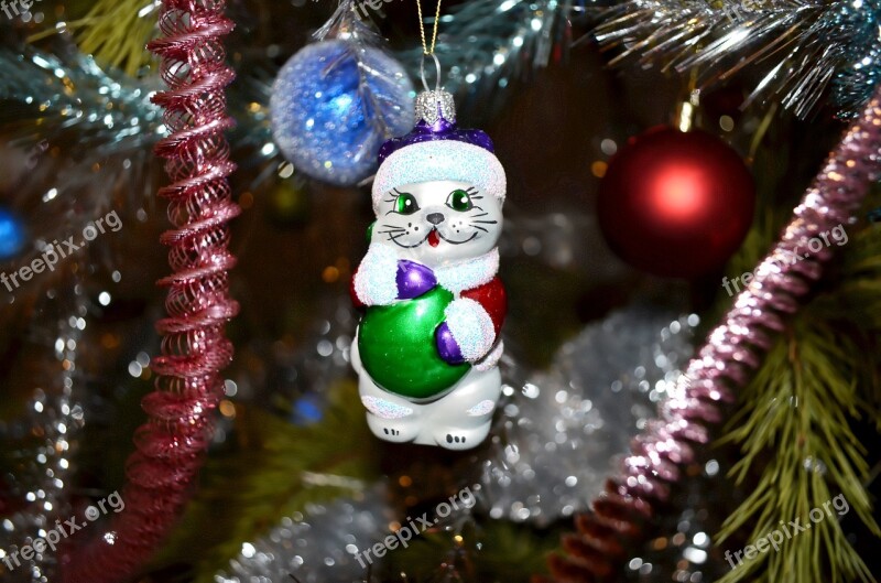 Christmas Toy Glass Tinsel Holiday Ornament