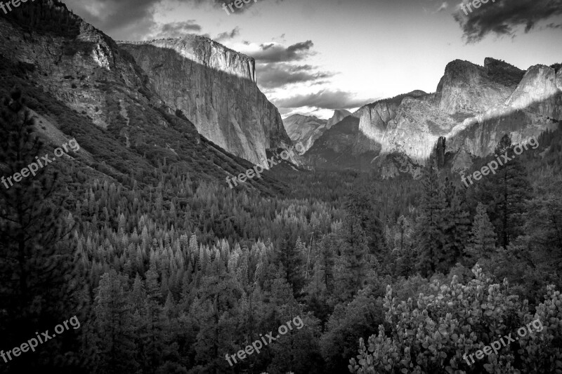 Yosemite California Nature Landscape Valley