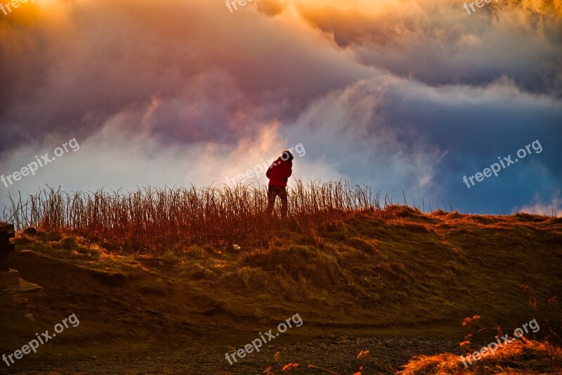 Landscape Cloud Sunset Mountain Evening