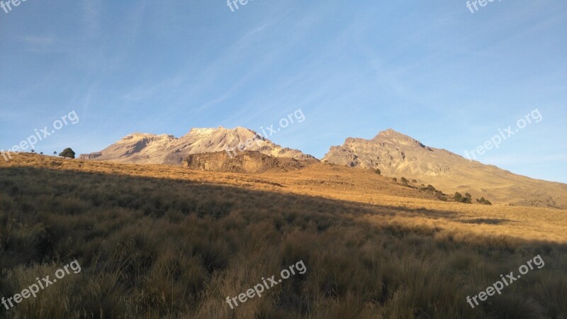 Iztaccíhuatl Landscape Volcano Mountain Nature