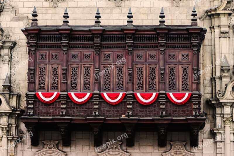 Lime Historic Centre Peru Culture Balcony Historic